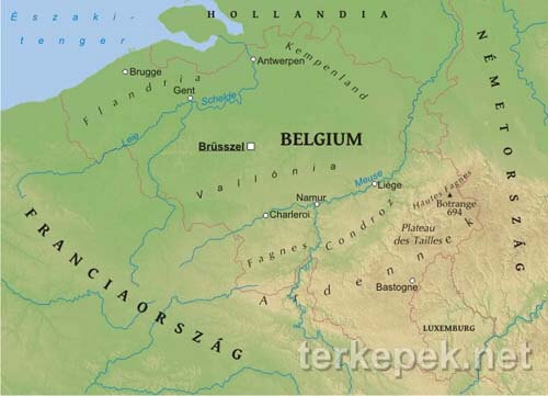 Belgium felszíne